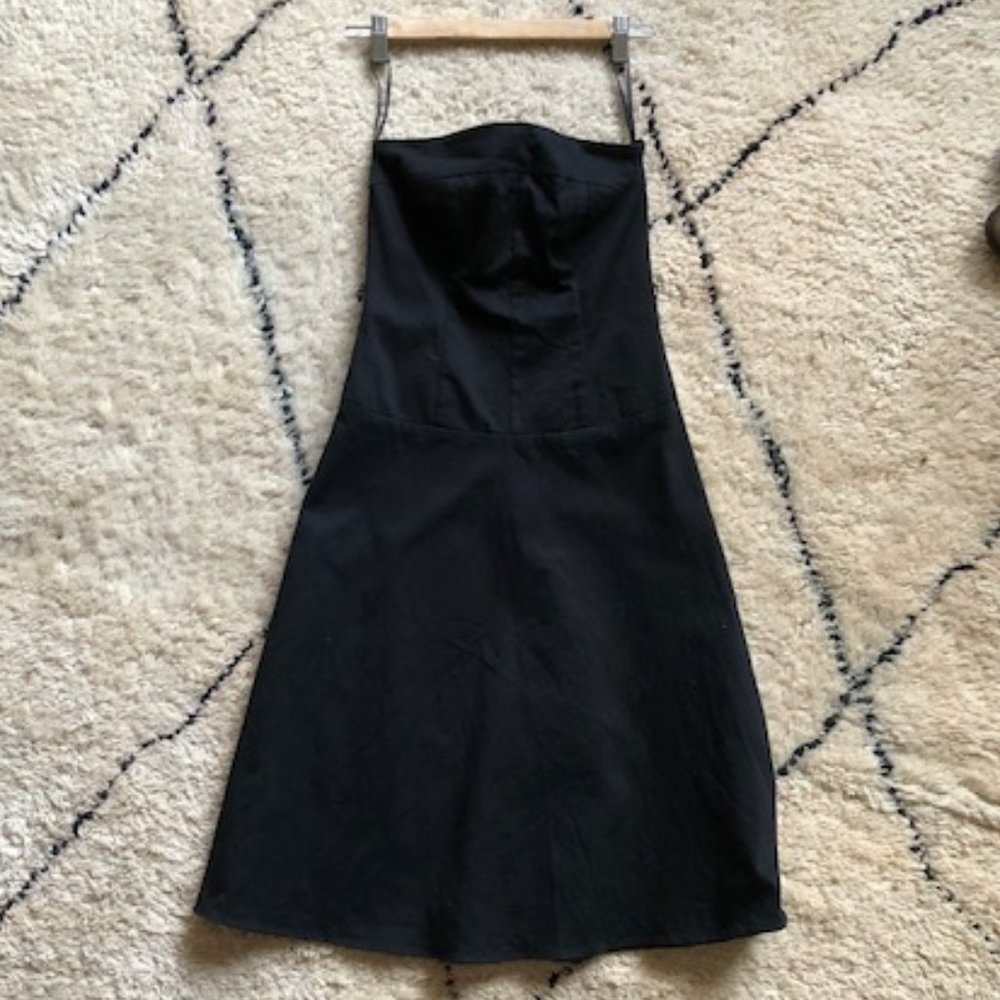 Strapless black dress